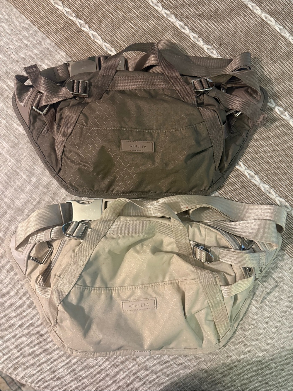 Athleta Men’s Waist Bags - Brown & Beige Two-Pack